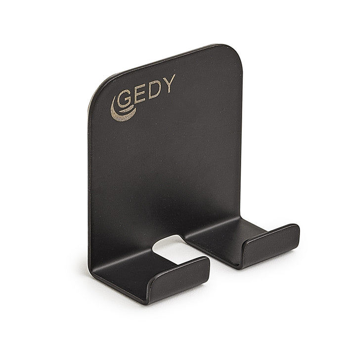 GEDY 11991400000 ODINO Set Limpiacristales y percha negro mate