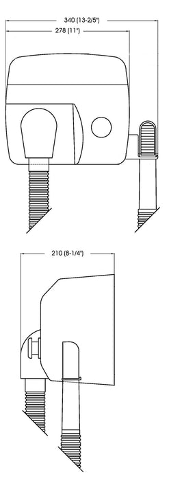 MEDICLINICS SC1088HTCS Satin Stainless Steel Hair Dryer