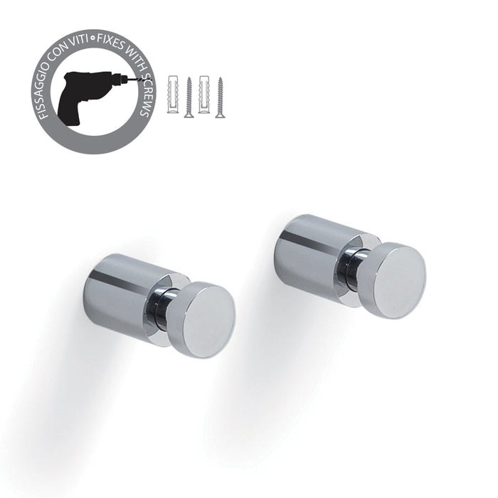 GEDY 22271300A00 Percha Corta 2 Piezas Cromo