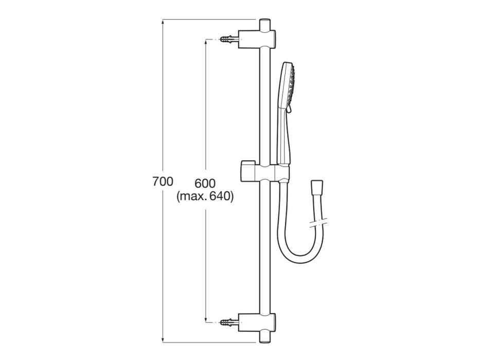 ROCA A5B8413C00 STELLA 100 Conjunto Barra De Ducha Cromo