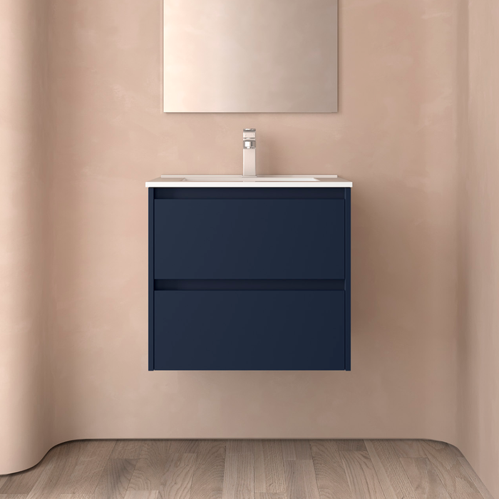 SALGAR NOJA Bathroom Furniture with Sink 2 Drawers Matte Blue