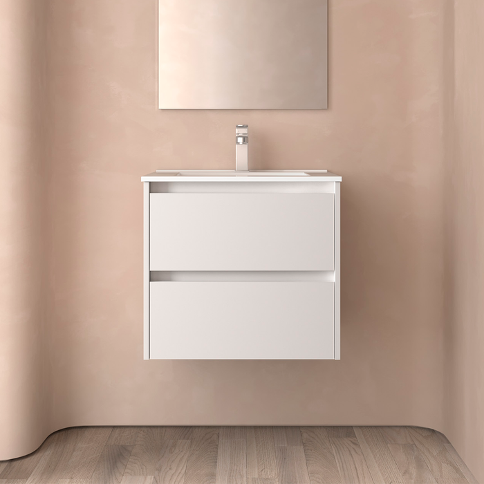 SALGAR NOJA Bathroom Furniture with Sink 2 Drawers Matte White
