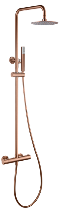IMEX BTG053/ORC GÉNOVA Conjunto Ducha Termostático Oro Rosa Cepillado