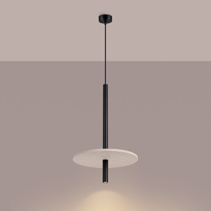 SOLLUX SL.1879 Lámpara colgante FELTRO 1 negro/beige beige/negro