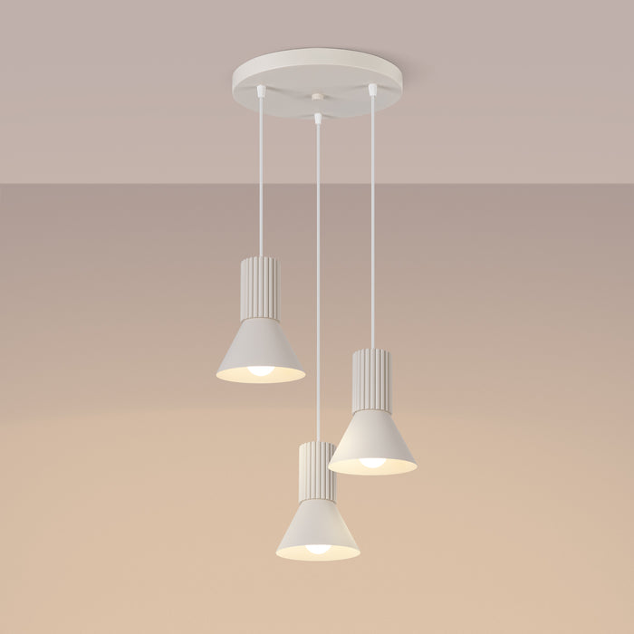 SOLLUX SL.1871 Lámpara colgante ESTRIA 3P beige beige