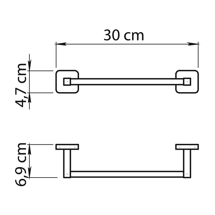 GEDY TO213013100 TONGA Chrome Towel Rack