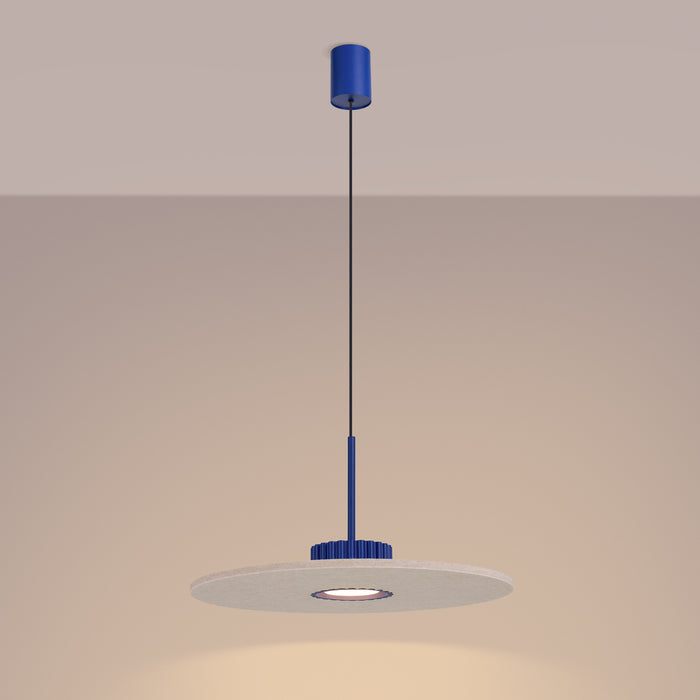 SOLLUX SL.2693 Lámpara colgante OVO 1 ultramaryna/beżowa filc Gx53