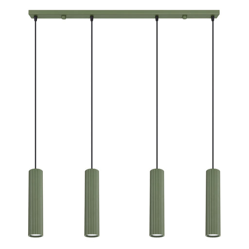 SOLLUX SL.2005 Lámpara Colgante Karbon 4L Verde Oliva