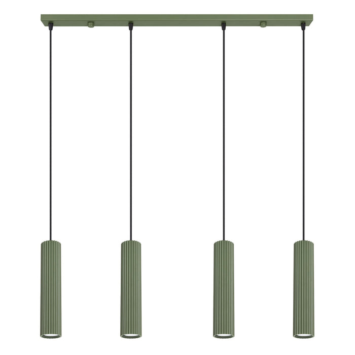 SOLLUX SL.2005 Lámpara Colgante Karbon 4L Verde Oliva