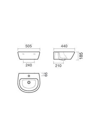 SANITANA POP ART Wall-Mounted Sink 51 White Glossy
