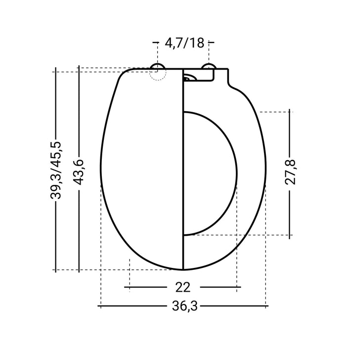 GEDY 40040200200 TOPAZIO Tapas Wc Blanco