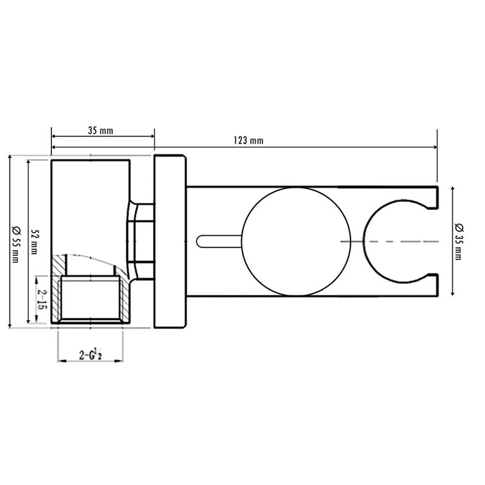 LLAVISAN L156474 Grifo Monomando WC Duchita Agua Fría Caliente Negro Mate