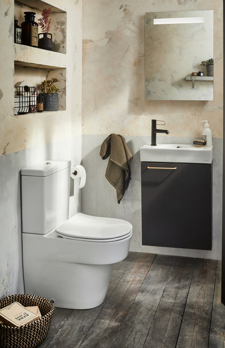 JACOB DELAFON CUJT104-00 ODÉON RIVE GAUCHE Inodoro completo de salida dual Sin Brida  carenado a pared