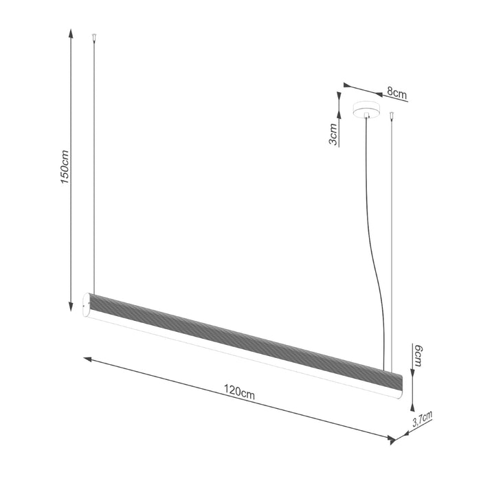 SOLLUX TH.300 FARGE Lámpara Colgante LED Rosa 4000K