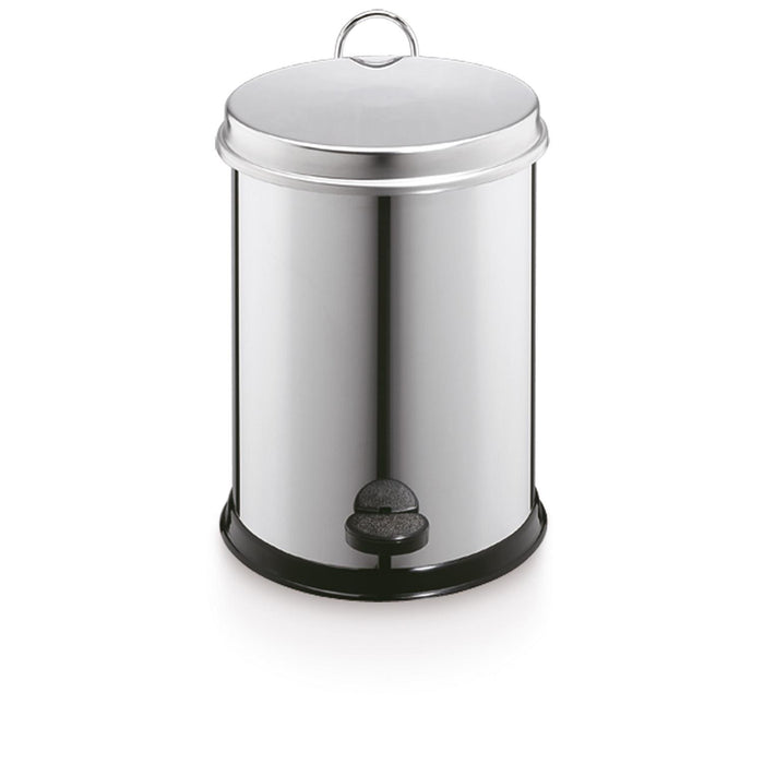 BELTRAN 30002 COMPLEMENTS Metal Bucket With Pedal, 5Liters Stainless Steel