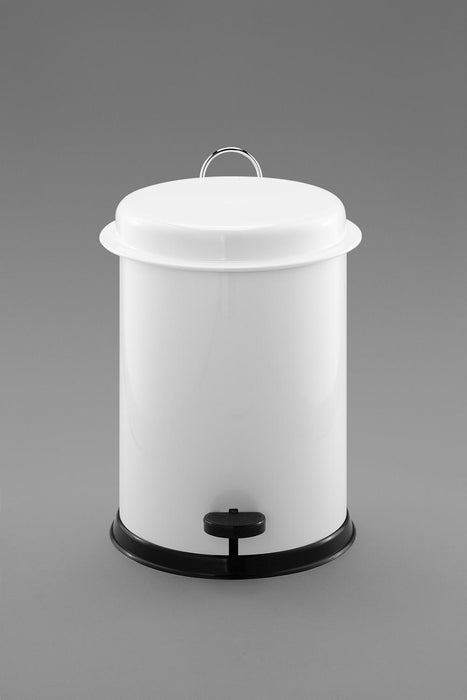 BELTRAN 30010 COMPLEMENTS Metallic Pedal Bucket 5 Liter White