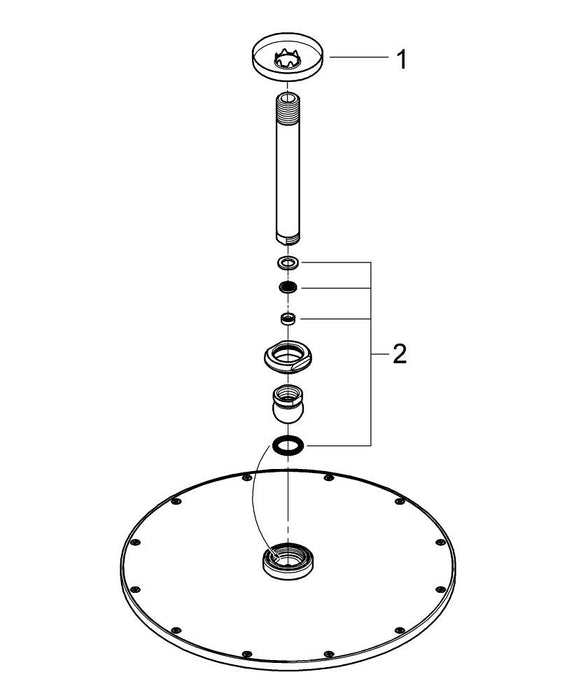 GROHE 38 506 SH0 SKATE AIR Alpine white escutcheon