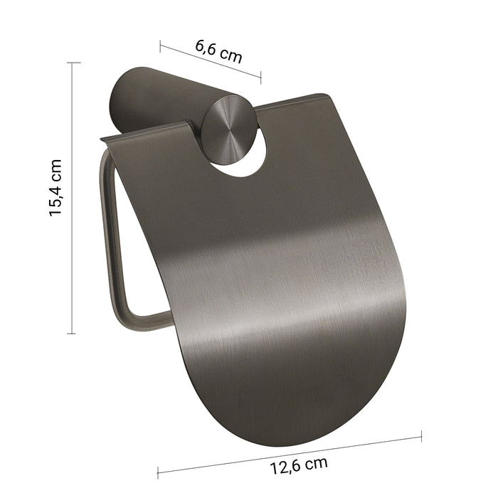 GEDY AN258100100 ANDE Portarrollo con tapa gun metal