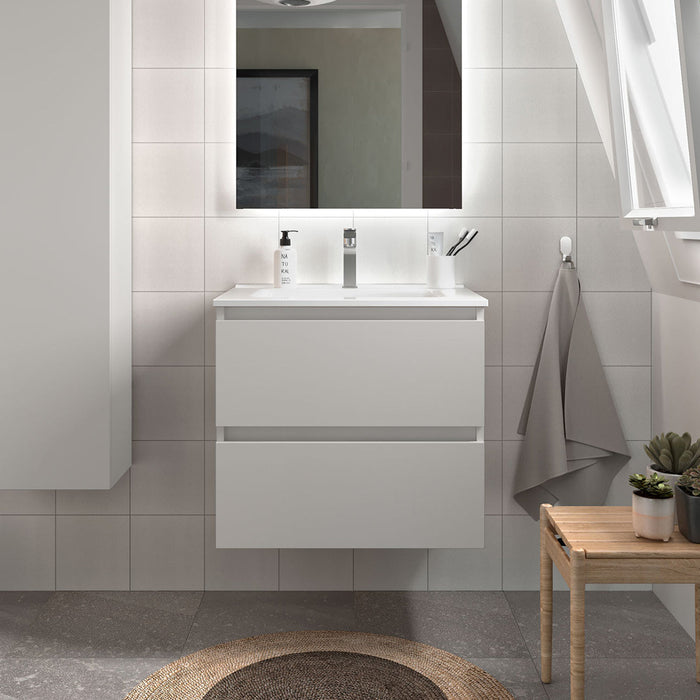 SALGAR BEQUIA Mueble de Baño con Lavabo Color Blanco Brillo