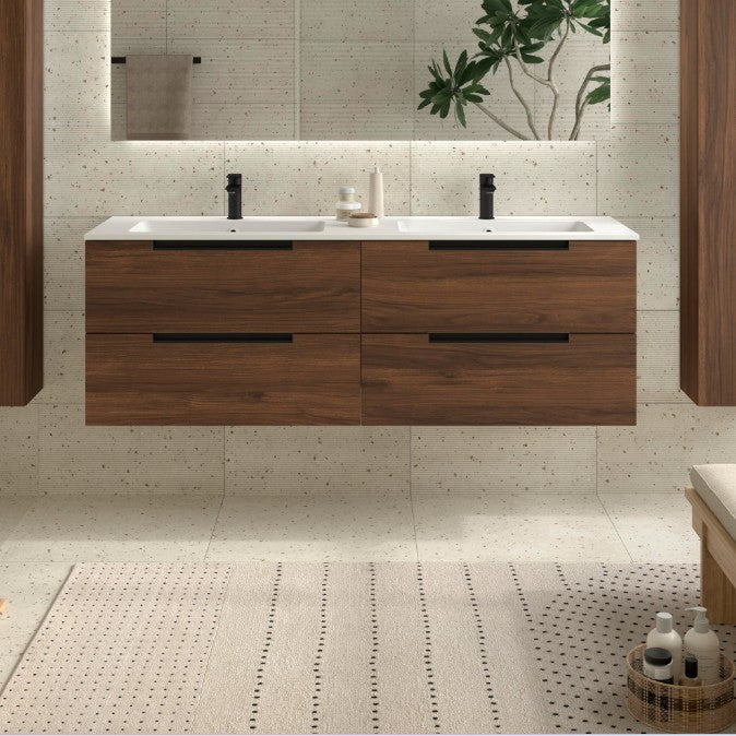 SALGAR 121991 LENI Mueble+Lavabo VILNA 160cm Nogal