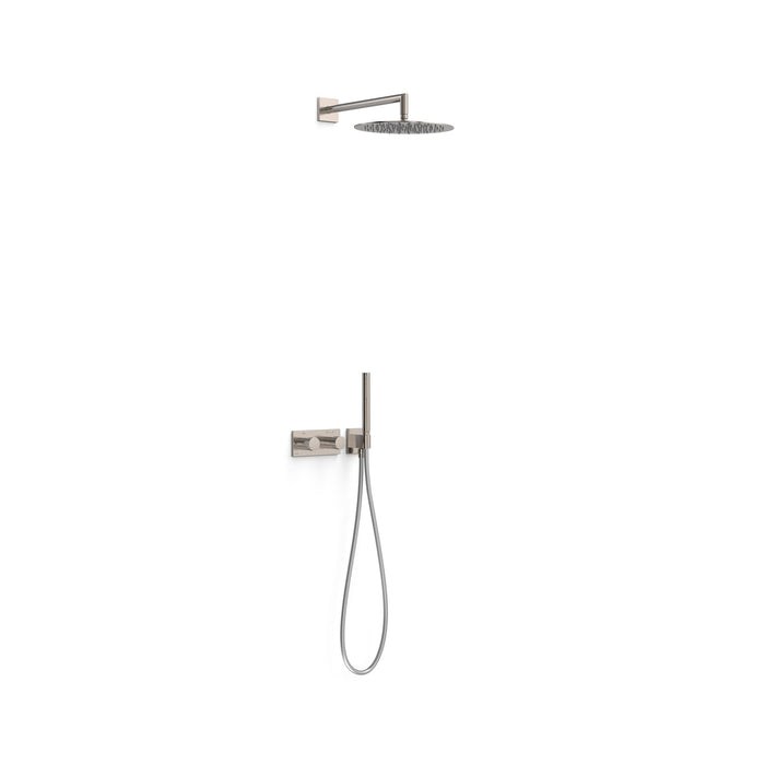 TRES 30735204AC B-SYSTEM 2-Way Built-in Thermostatic Faucet Kit Shower Color Steel