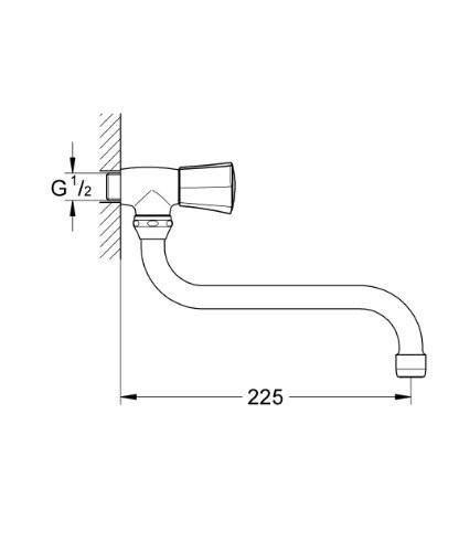 GROHE 30 484 001 COSTA L Monoblock freg. caño giratorio