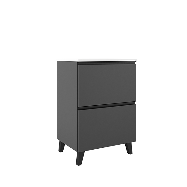 VISOBATH GRANADA Bathroom Cabinet with Floor Sink 2 Drawers Ash