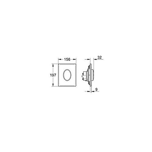 GROHE 38 564 SH0 SKATE Air Escudo Desc. Unica Neum. Vert.