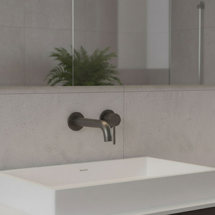 OXEN 157944 Grifo Empotrado De Lavabo Monomando Gun Metal Latón