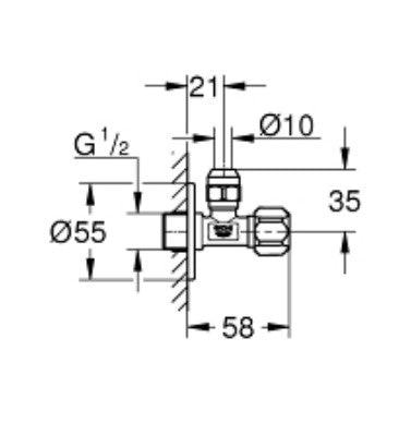 GROHE 22 018 000 Shut-off Valve