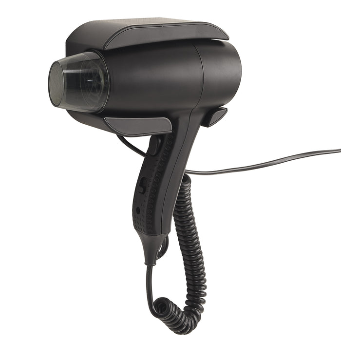 GEDY 50591400000 TRAMONTANA Secador de pelo 1200 W con soporte a pared negro mate