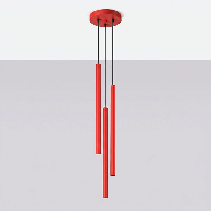 SOLLUX SL.2143 Lámpara colgante PASTELO 3P rojo