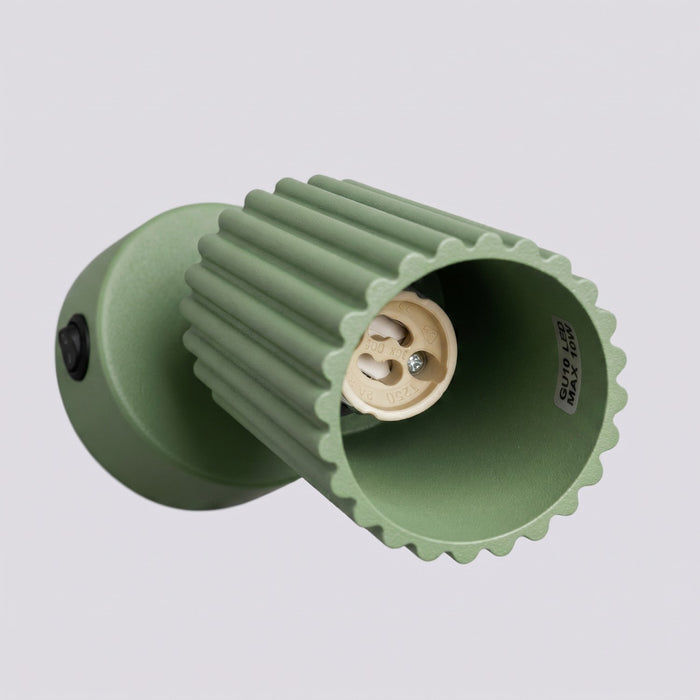 SOLLUX SL.2349 Aplique de pared KARBON salvia con interruptor