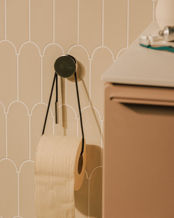 COSMIC 2751658 DIABOLO Toilet Paper Holder Without Cover Chrome-Black