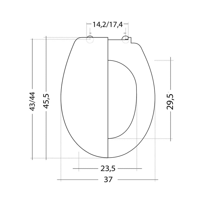 GEDY 40191400300 OSCAR Tapa WC Negro Mate