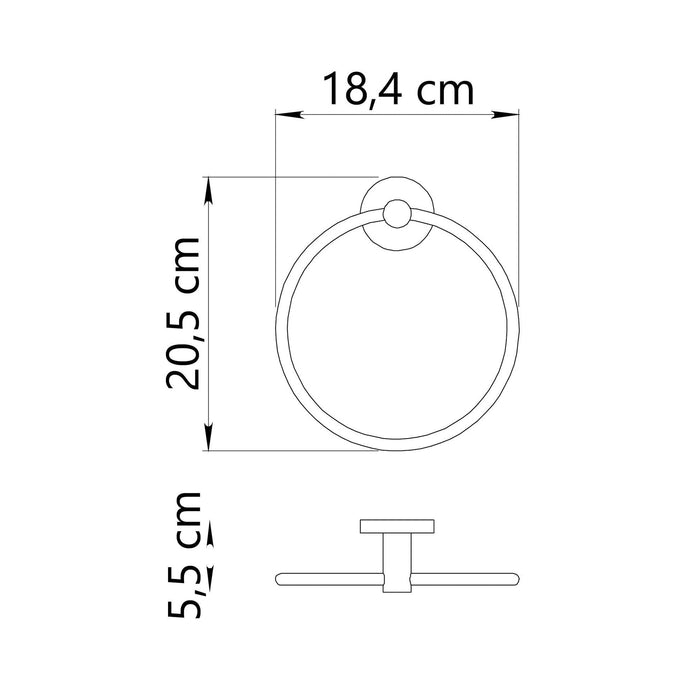 GEDY FP701300100 FELCE PLUS Toallero Argolla Cromo