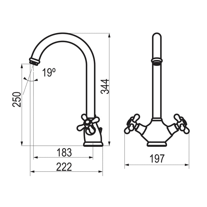 PRESTO 6231340 1929 cocina Bronce envejecido