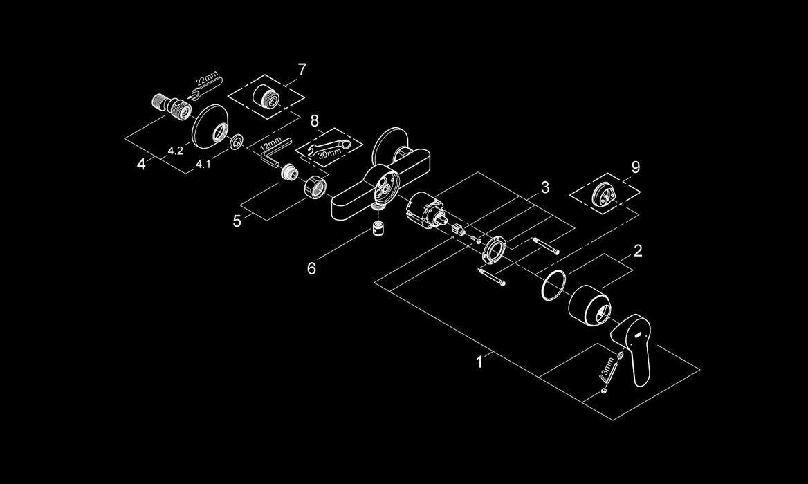 GROHE 38 505 SHH SKATE AIR  Escudo blanco alpino