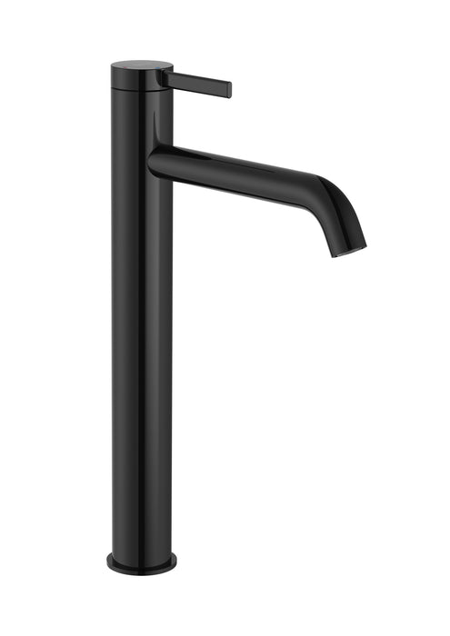 ROCA A5A349ECN0 ONA Grifo Monomando Lavabo con Caño Alto Desagüe Click-Clack y Negro Titanio