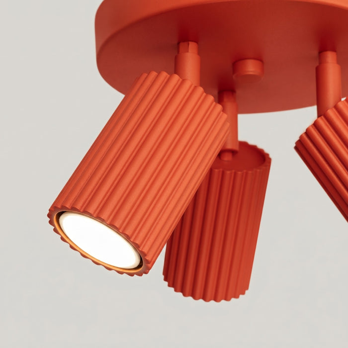 SOLLUX SL.2367 Plafón KARBON 3P rojo
