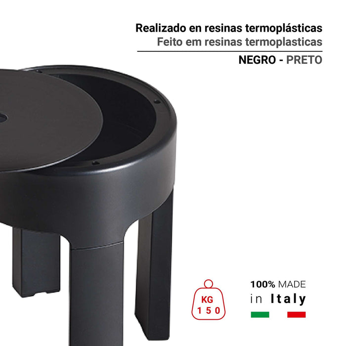 GEDY 10731400000 NEWBOX Taburete Negro