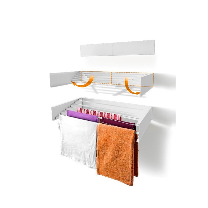 ARCOBAÑ 80TEPL100B  Tendedero De Pared Plegable Blanco 100cm