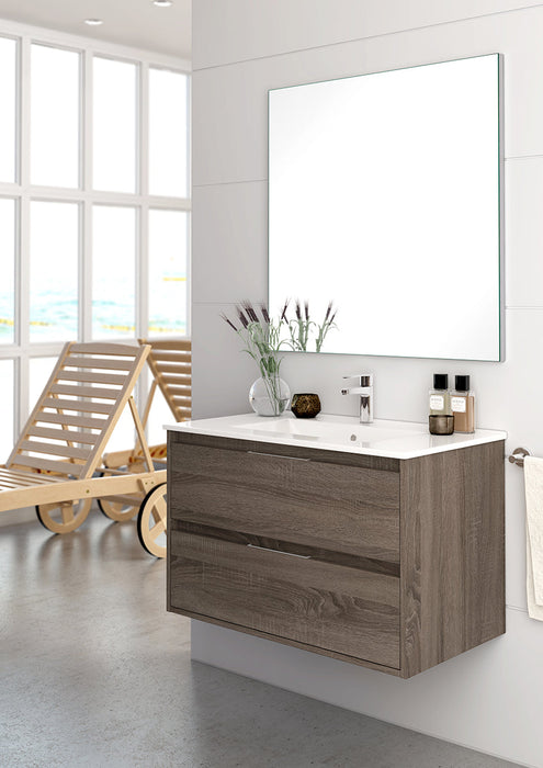 AQUORE BOLTON Conjunto Mueble de Baño Completo Suspendido 2 Cajones Color Britannia