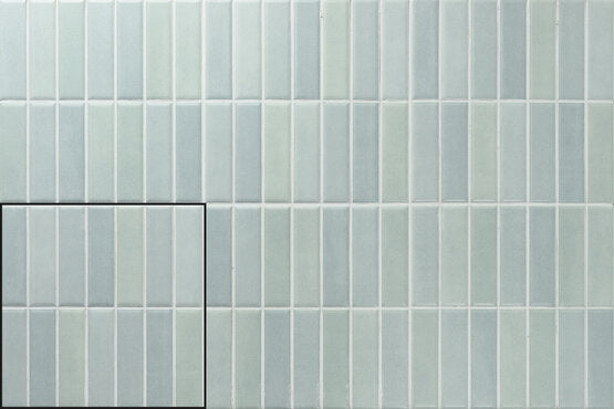 CARMEN A040932 INCISION ACQUARELLA LIGHT GREEN 20X20 Azulejo Esmaltado