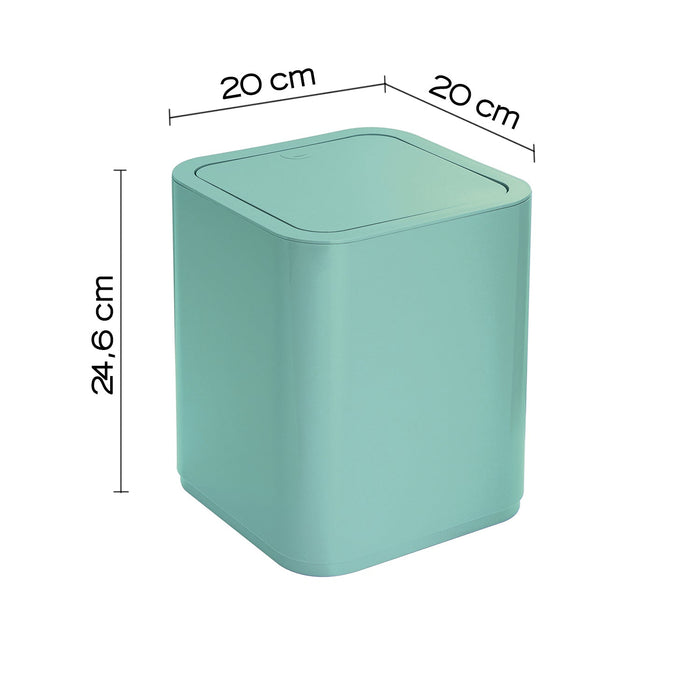 GEDY 63092700900 SEVENTY Papelera Con Tapa 8 Litros Aguamarina