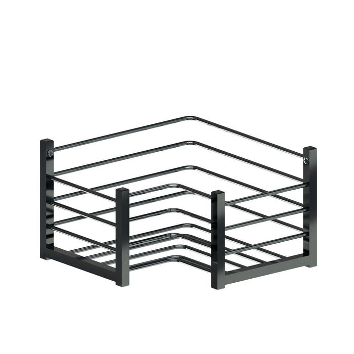 BELTRAN 4038 DELUXE Deluxe Soap Dish Corner L Chrome Black Screw Mount