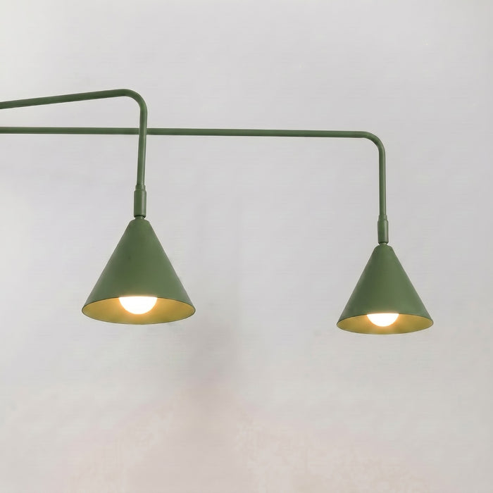 SOLLUX SL.2510 Aplique de pared NOX 2 verde oliva con interruptor