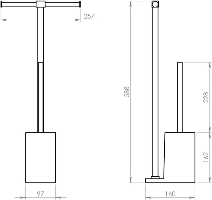 GEDY RA326700000 RAINBOW Columna Portarrollo+Escobillero Naranja
