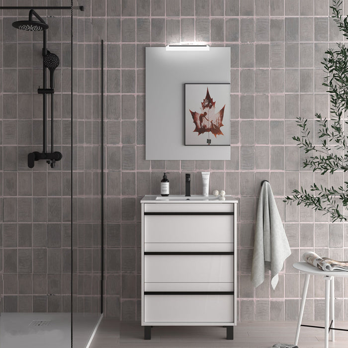 SALGAR ATTILA Conjunto Mueble Completo 3 Cajones Blanco Mate