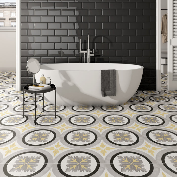 DUNE ORNAMENTAL BLACK&WHITE 20x20 Porcelánico Esmaltado